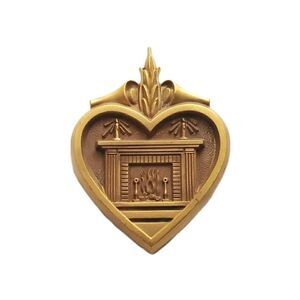 Vtg Betty Crocker 1950s Homemaker of Tomorrow Jostens Goldtone Heart Pin Brooch